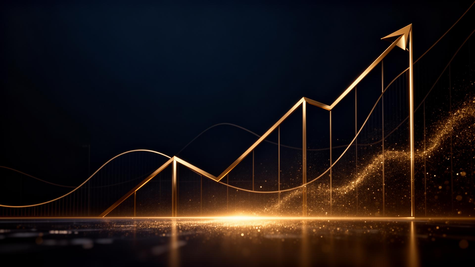 Premium wealth growth visualization